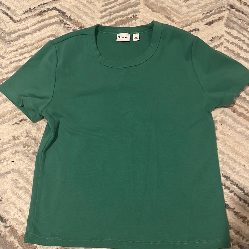 Aritzia Green Baby Tee